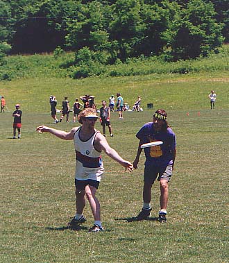 Larry playing ultimate frisbee